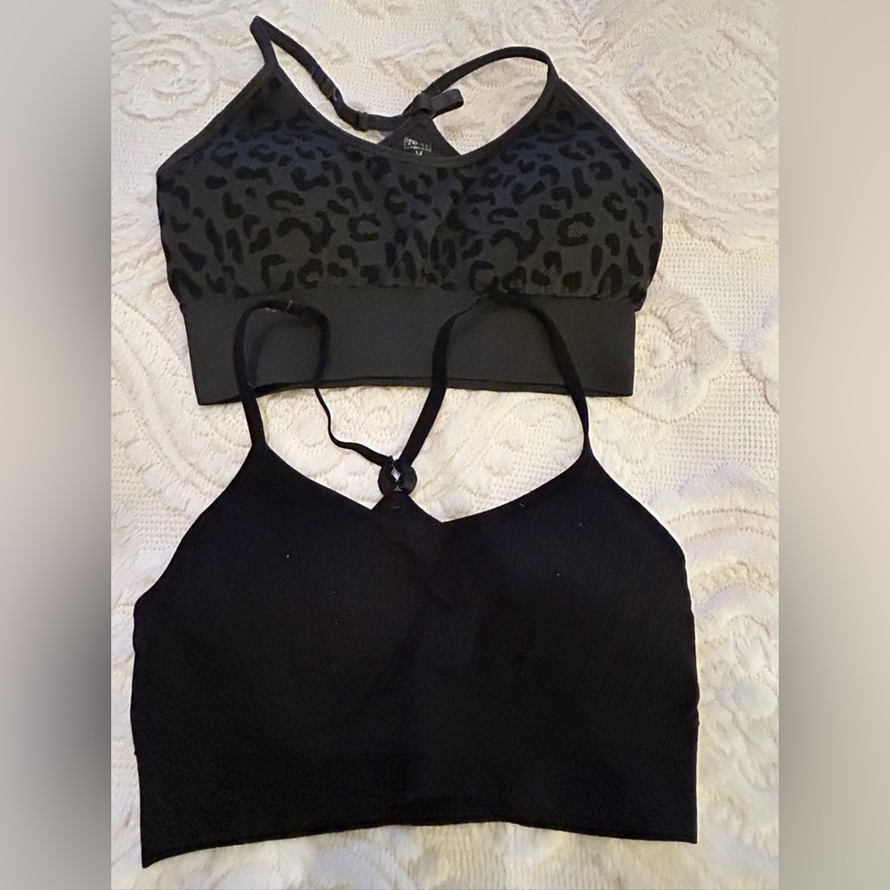 Two medium sports bras